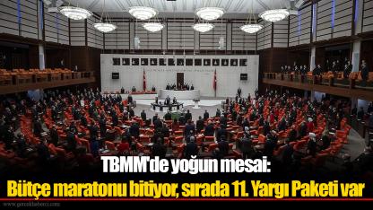 TBMM'de yoğun mesai: Bütçe maratonu bitiyor, sırada 11. Yargı Paketi var