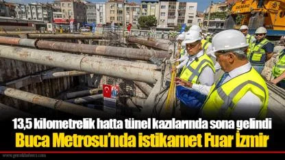 13,5 kilometrelik hatta tünel kazılarında sona gelindi