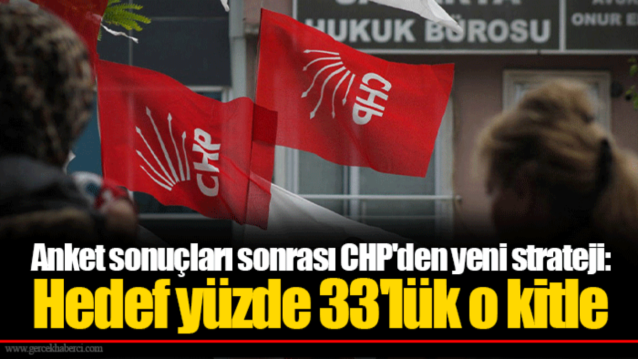 Anket sonuçları sonrası CHP'den yeni strateji: Hedef yüzde 33'lük o kitle