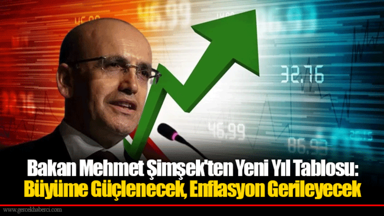 Bakan Mehmet Şimşek'ten Yeni Yıl Tablosu: Büyüme Güçlenecek, Enflasyon Gerileyecek
