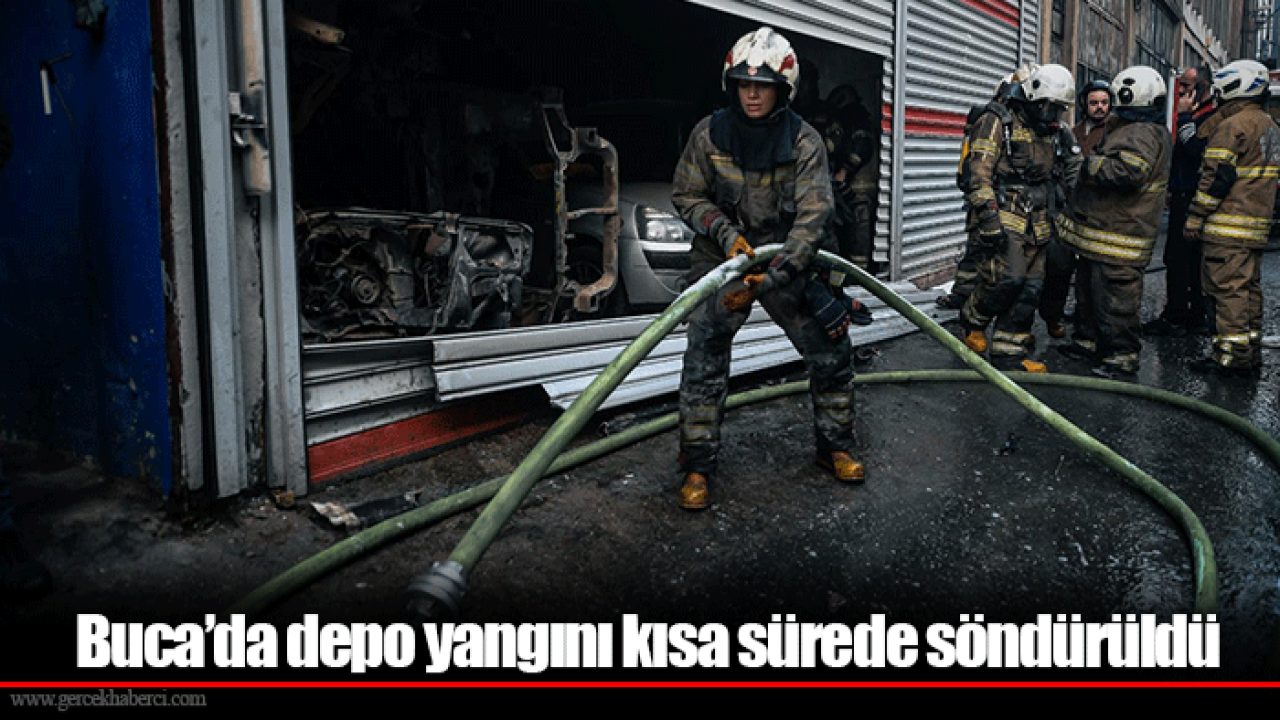 Buca’da depo yangını kısa sürede söndürüldü