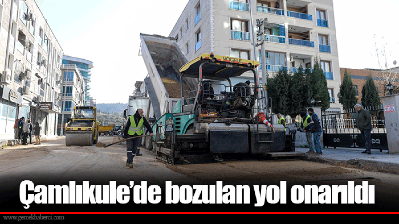 Çamlıkule’de bozulan yol onarıldı