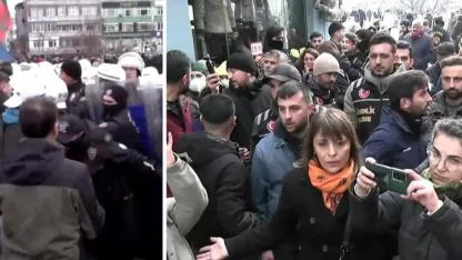 DEM'in 'Rojava' yürüyüşüne polis müdahalesi