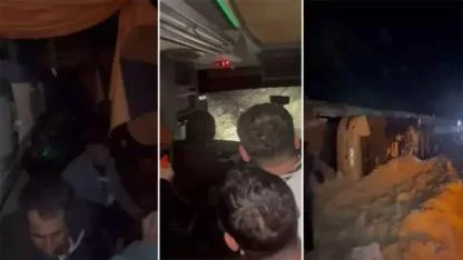 Diyarbakır'da yolcu otobüsü devrildi: 4 yaralı