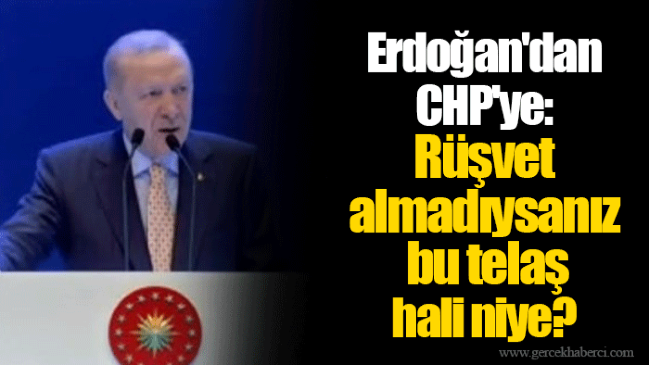 Erdoğan'dan CHP'ye: Rüşvet almadıysanız bu telaş hali niye?