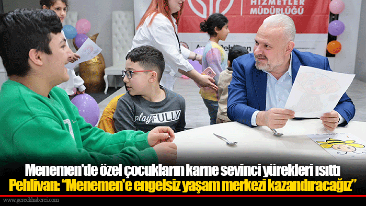 Menemen'de özel çocukların karne sevinci yürekleri ısıttı