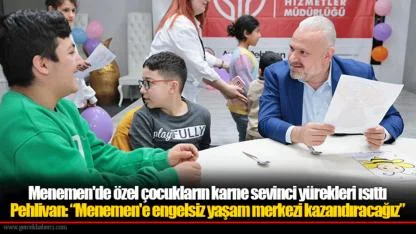 Menemen'de özel çocukların karne sevinci yürekleri ısıttı