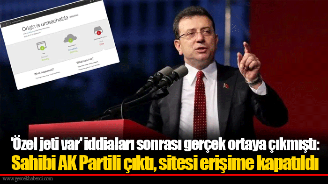 'Özel jeti var' iddiaları sonrası gerçek ortaya çıkmıştı: Sahibi AK Partili çıktı, sitesi erişime kapatıldı