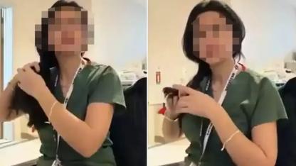 'Saç örme' eylemi yapan hemşire adli kontrolle serbest bırakıldı