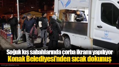 Soğuk kış sabahlarında çorba ikramı yapılıyor
