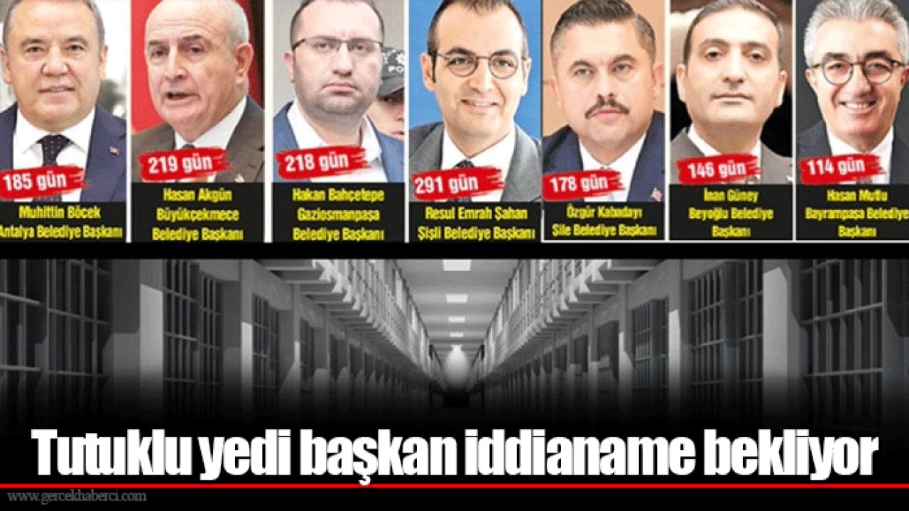 Tutuklu yedi başkan iddianame bekliyor