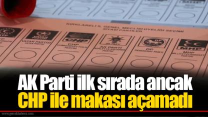 AK Parti ilk sırada ancak CHP ile makası açamadı