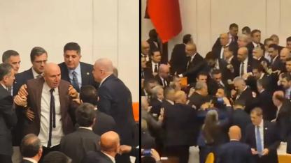 AK Partili Gökçek'in vurduğu CHP'li Tanal'ın yüzü kan içinde kaldı!