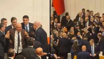 AK Partili Gökçek'in vurduğu CHP'li Tanal'ın yüzü kan içinde kaldı!