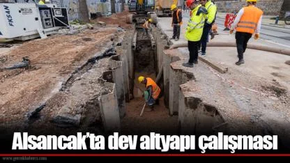 Alsancak’ta dev altyapı çalışması