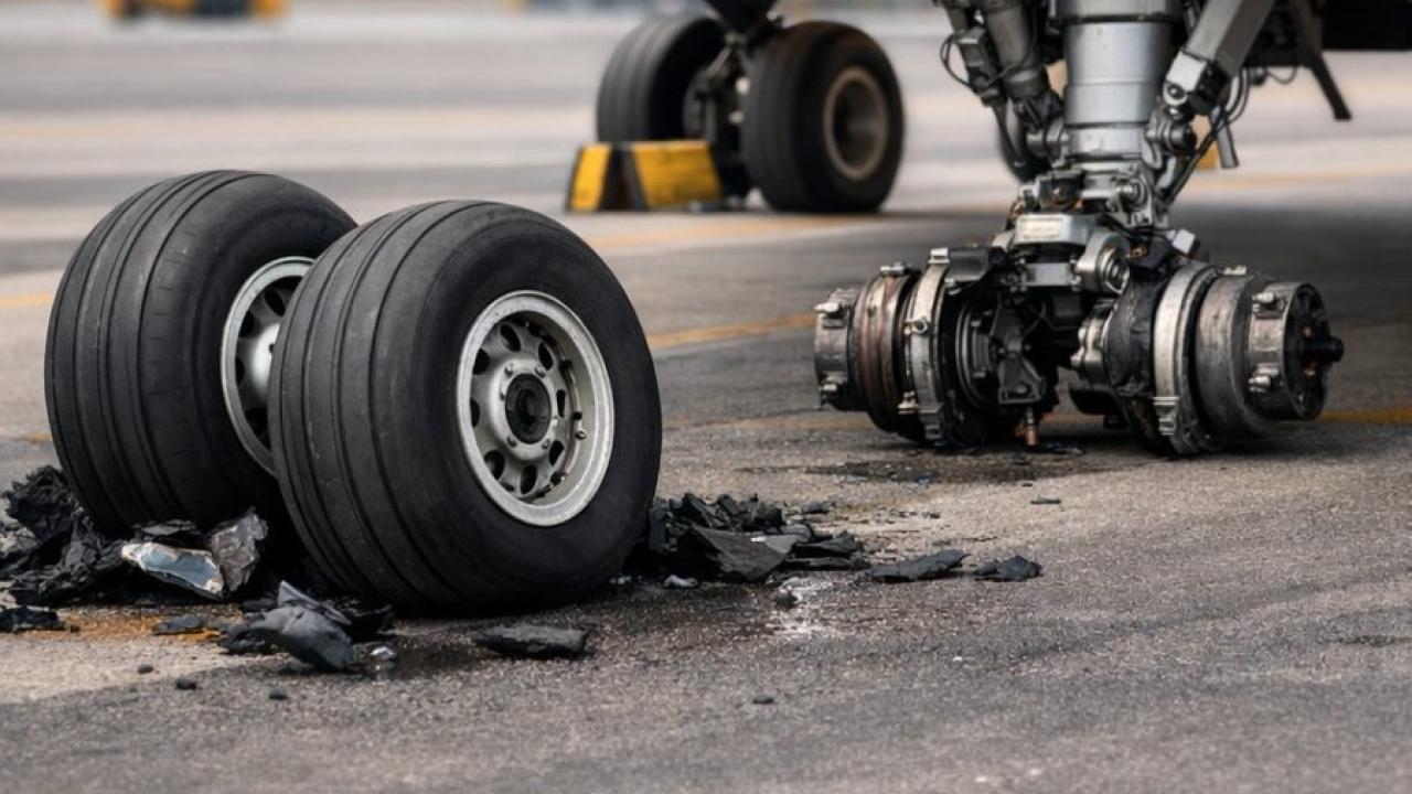 Antalya Havalimanı'nda korku dolu anlar! Kalkışa hazırlanan uçağın tekerlekleri yerinden çıktı