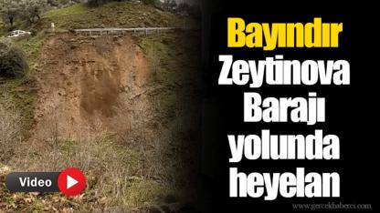 Bayındır Zeytinova Barajı yolunda heyelan