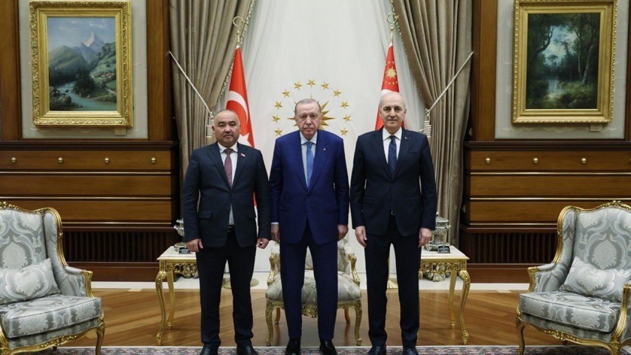 Cumhurbaşkanı Erdoğan, Kırgızistan Meclis Başkanı Turgunbek uulu’yu kabul etti