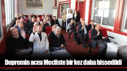 Depremin acısı Mecliste bir kez daha hissedildi