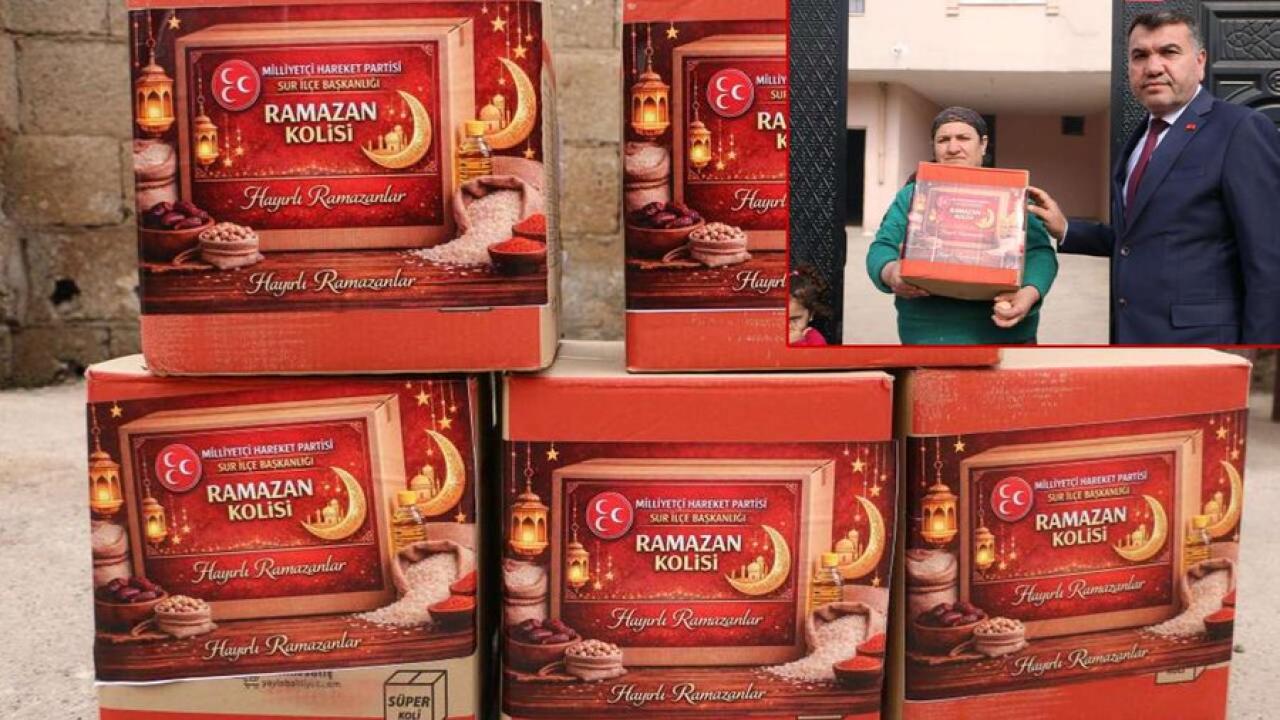 Diyarbakır'da Devlet Bahçeli adına 'Ramazan kolisi' dağıtıldı