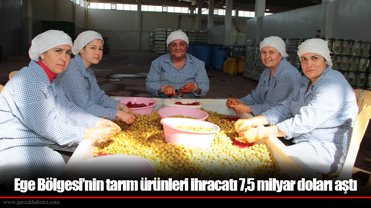 Ege Bölgesi’nin tarım ürünleri ihracatı 7,5 milyar doları aştı