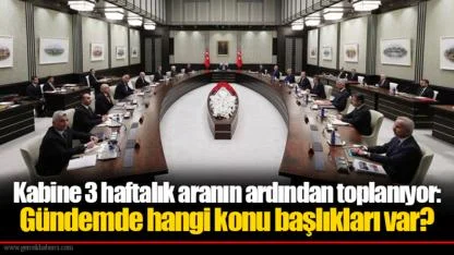 Kabine 3 haftalık aranın ardından toplanıyor: Gündemde hangi konu başlıkları var?