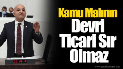 Kamu Malının Devri Ticari Sır Olmaz