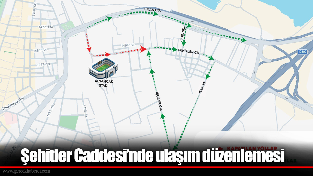 Şehitler Caddesi’nde ulaşım düzenlemesi