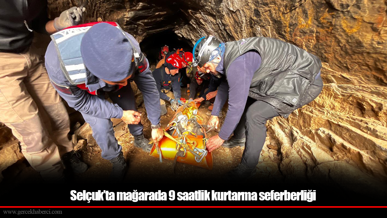 Selçuk’ta mağarada 9 saatlik kurtarma seferberliği