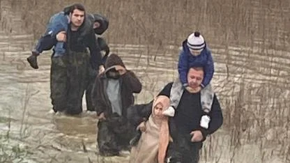 Selde Mahsur Kalanların İmdadına Büyükşehir İtfaiyesi Yetişti