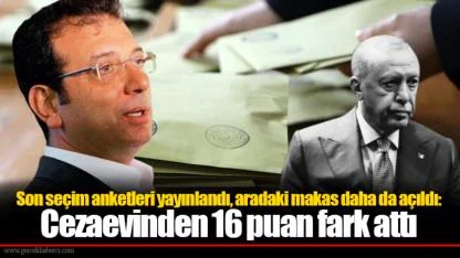 Son seçim anketleri yayınlandı, aradaki makas daha da açıldı: Cezaevinden 16 puan fark attı