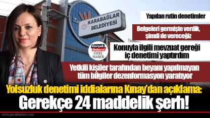 Yolsuzluk denetimi iddialarına Kınay’dan açıklama:  Gerekçe 24 maddelik şerh!