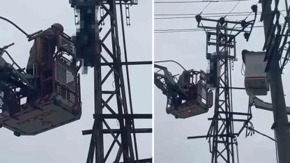 Bursa'da hırsızlık için çıktığı elektrik direği sonu oldu