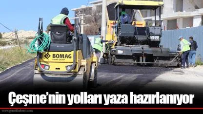 Çeşme’nin yolları yaza hazırlanıyor