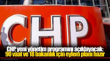 CHP, yeni yönetim programını açıklayacak: 90 vaat ve 18 bakanlık için eylem planı hazır