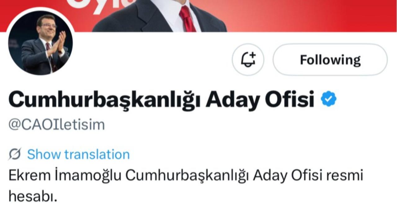 Ekrem İmamoğlu'nun X hesabına erişim engeli geldi!