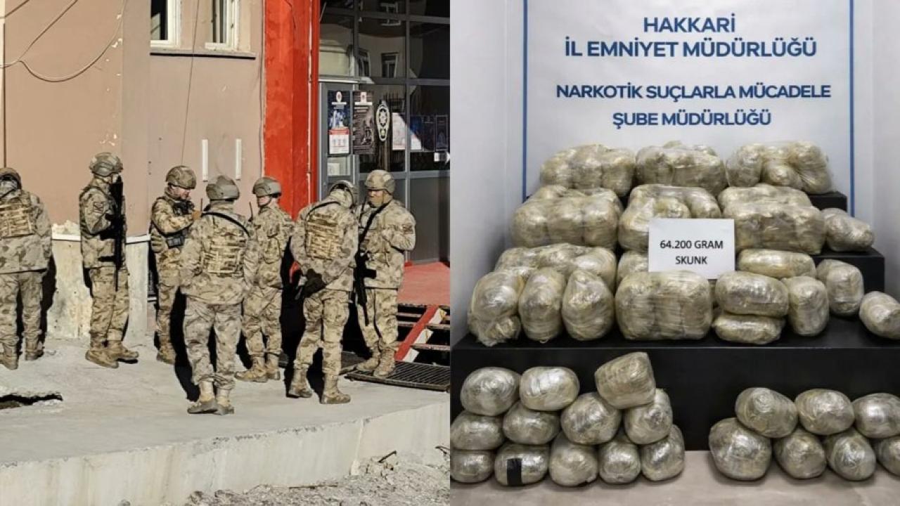 Hakkari merkezli narkotik operasyonu: Şüphelilerden birisi başkomiser çıktı!