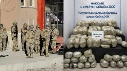 Hakkari merkezli narkotik operasyonu: Şüphelilerden birisi başkomiser çıktı!
