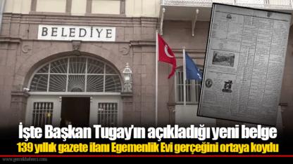 İşte Başkan Tugay’ın açıkladığı yeni belge