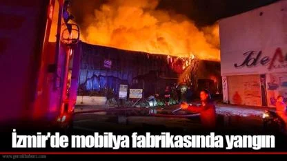 İzmir'de mobilya fabrikasında yangın