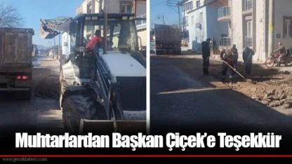 Muhtarlardan Başkan Çiçek’e Teşekkür