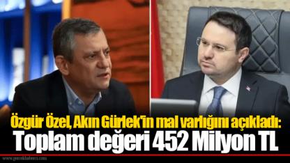 Özgür Özel, Akın Gürlek'in mal varlığını açıkladı:  Toplam değeri 452 Milyon TL