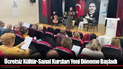 Ücretsiz Kültür-Sanat Kursları Yeni Döneme Başladı
