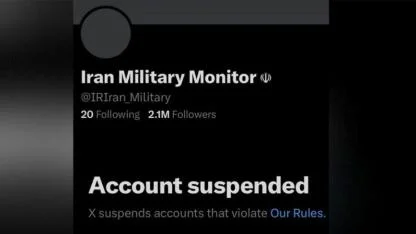 X’ten İran hesabına erişim engeli: İran Askeri Medyası hesabı askıya alındı