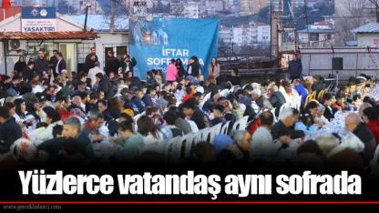 Yüzlerce vatandaş aynı sofrada