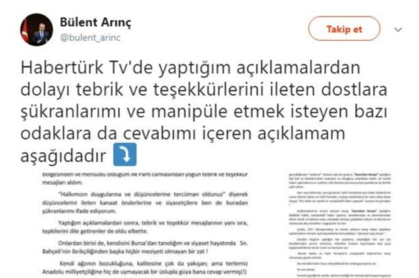 Arınç'tan MHP, Fuat Uğur ve Cem Küçük'e: İbrikçi, Zift Saçan Edi ile Büdü, Program Yaptıranlara Yazıklar Olsun!