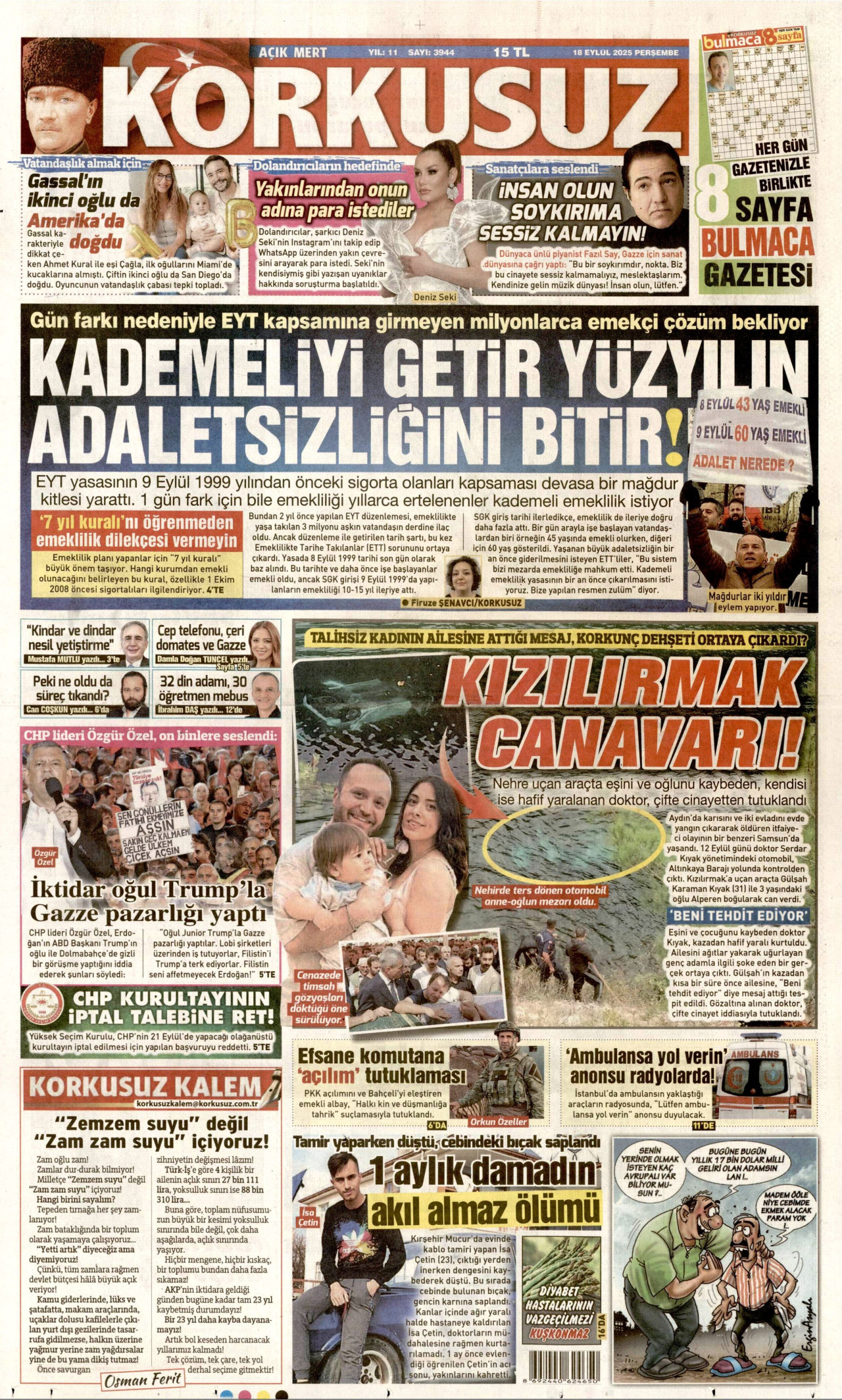 KORKUSUZ Gazete Manşeti