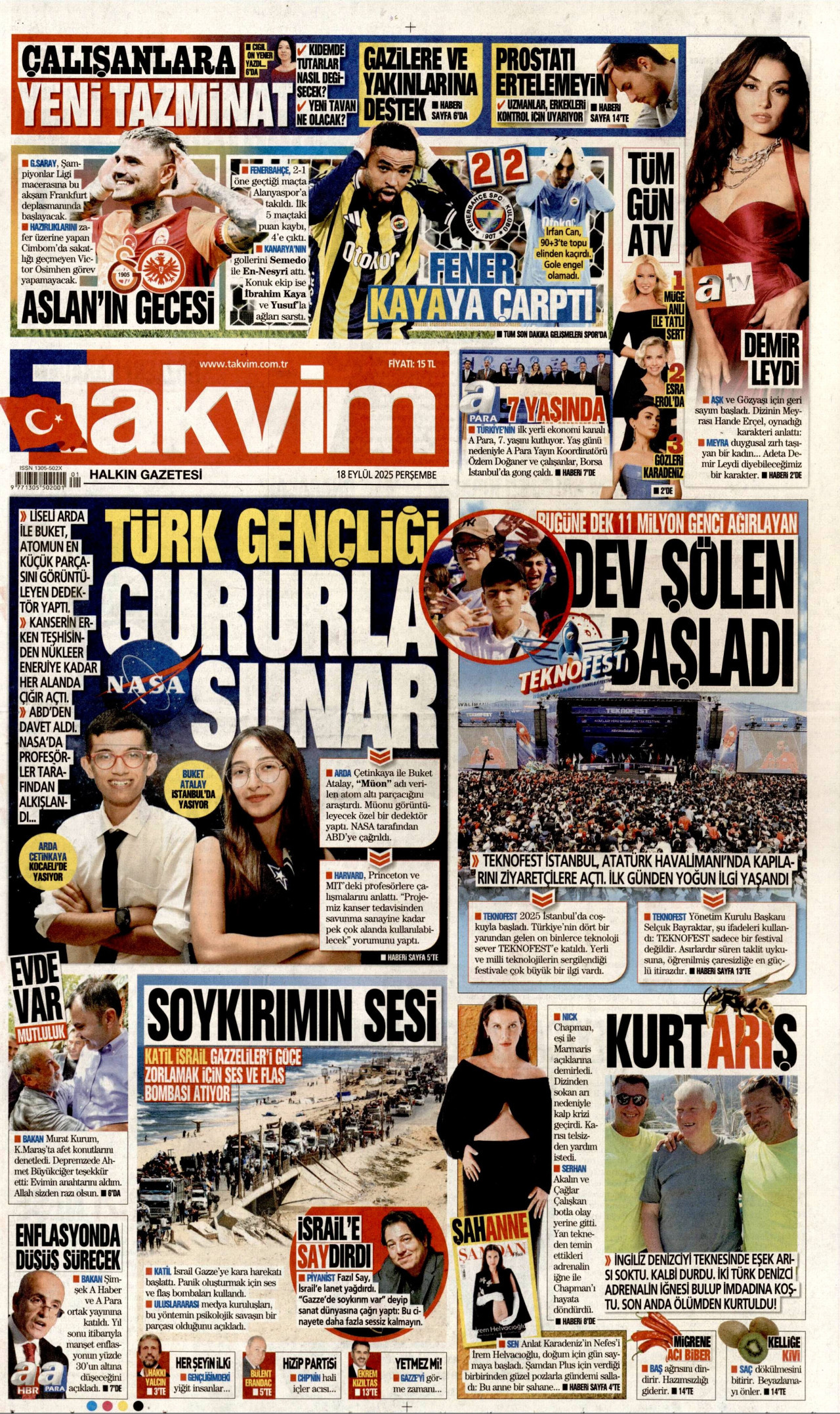 TAKVİM Gazete Manşeti