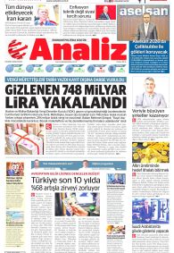 Analiz Gazete Manşeti