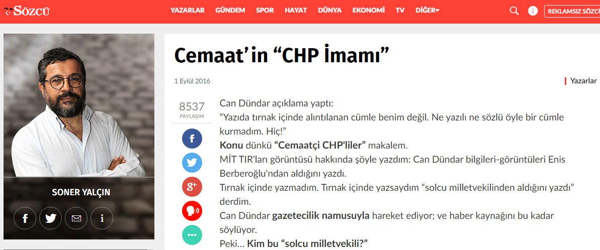 Berberoğlu'na O Yazı Soruldu